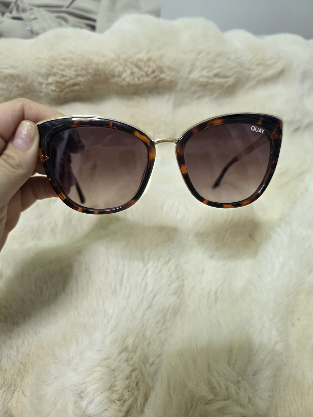 Quay Australia Women’s Tortoiseshell Cat Eye Sunglasses - Brown Lenses